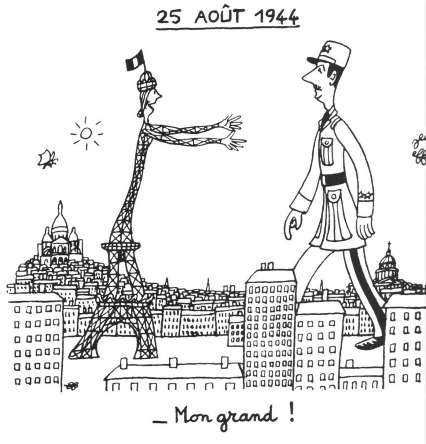 1944 30 decembre France-Soir Dessin de Jen Effel De Gaulle Mon Grand.jpg
